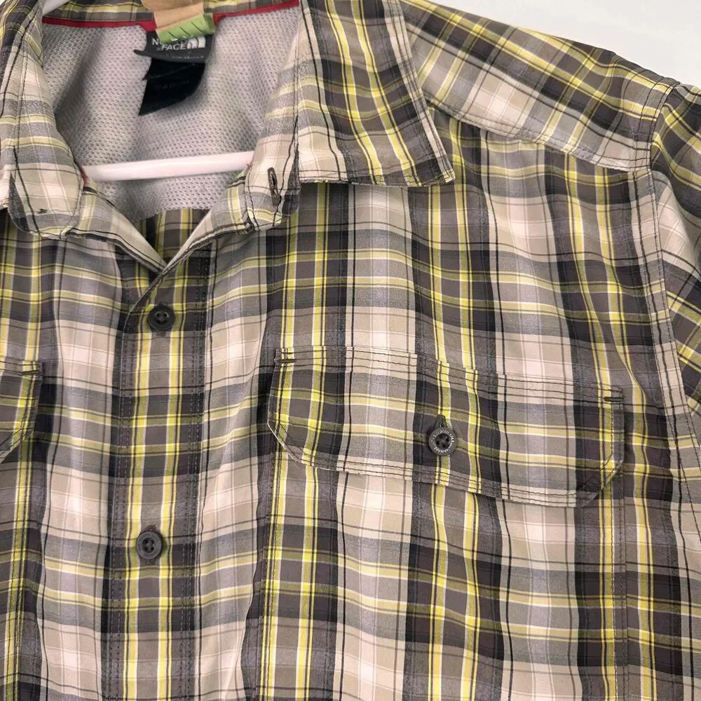 The North Face Pine Knot Woven Plaid Collared Button-Up Shirt Size XL